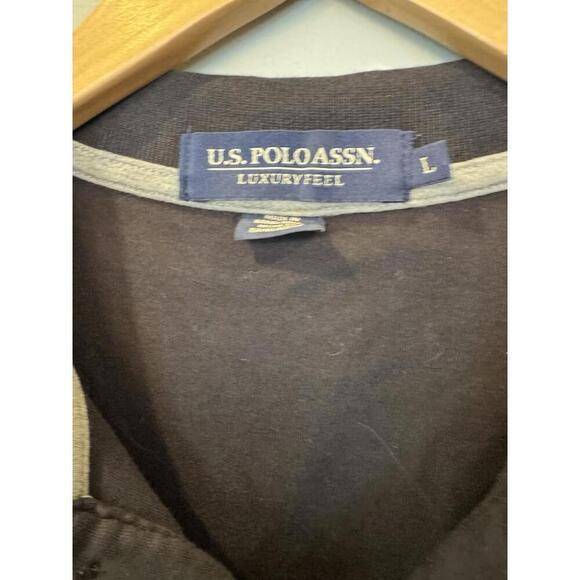 US Polo Assn Luxury Feel mens Large Black Golf pickleball tennis - Picture 3 of 6